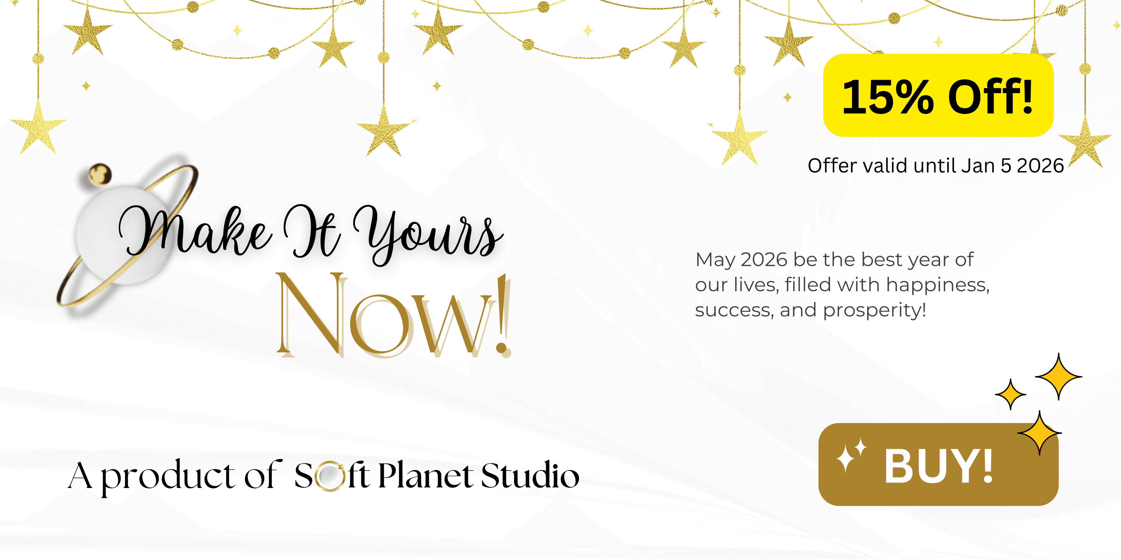 SoftPlanet Studio New Year Discount Banner